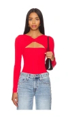 Superdown Kenzie Knit Top In Cherry
