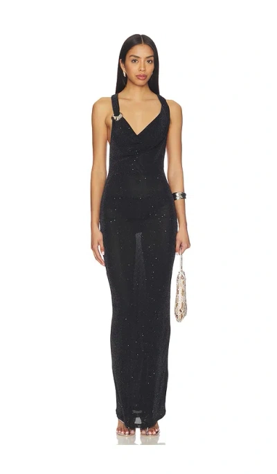 Superdown Kincade Halter Maxi Dress In Black