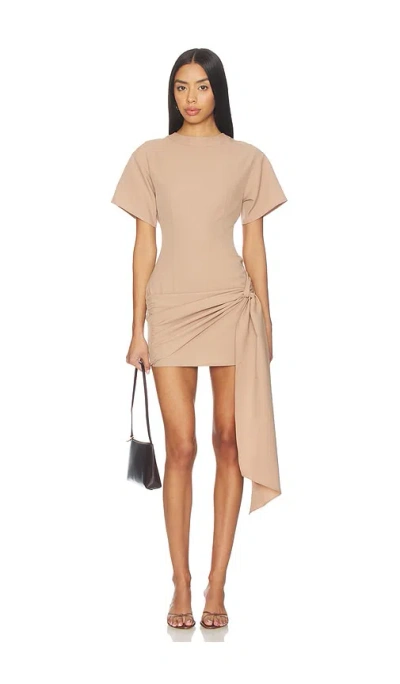 Superdown Kirana Wrap Front Dress In Brown