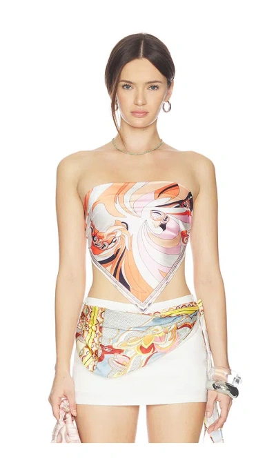 Superdown Klara Scarf Top In Multi