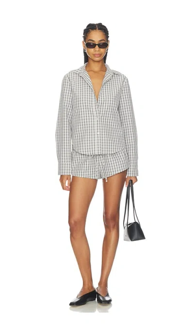 Superdown Knox Short Set In Blue Plaid
