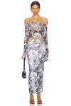 Superdown Kora Skirt Set In Black & White Floral