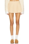 Superdown Krystyna Micro Mini Skirt In Beige