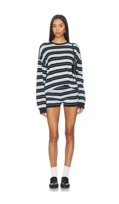 Superdown Kylah Knit Short Set In Blue