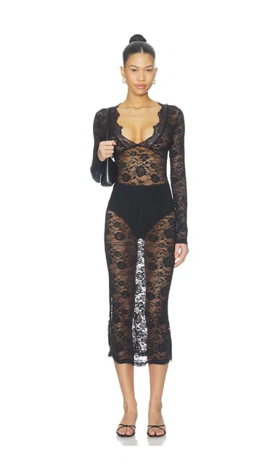 Superdown Lachlan Midi Dress In Black