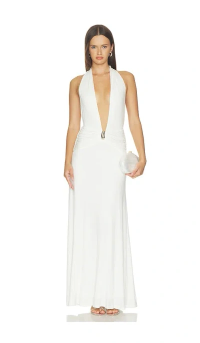 Superdown Lainee Halter Maxi Dress In Ivory