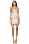 Superdown Lalita Mini Dress In Silver