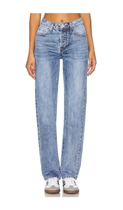 Superdown Lanie Jeans In Mid Blue Wash