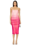 Superdown Lauryn Midi Dress In Pink Ombre