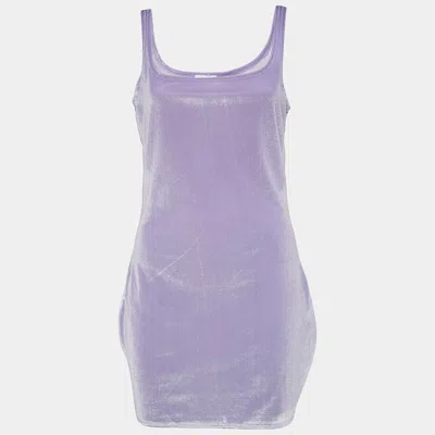 Superdown Lavender Stretch Velvet Jenny Mini Dress In Multi