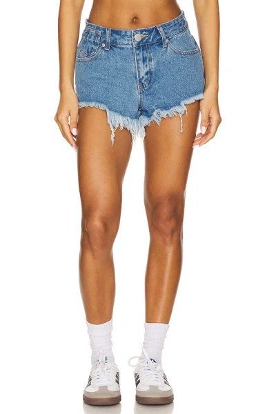 Superdown Leah Denim Short In Medium Denim Wash