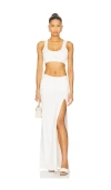 Superdown Leni Maxi Skirt Set In White