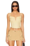Superdown Leslie Cargo Corset Top In Toast