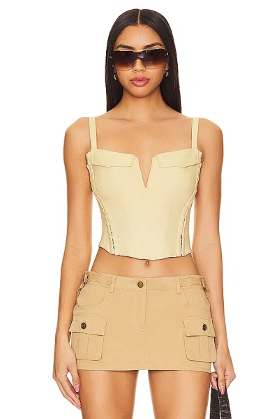 Superdown Leslie Cargo Corset Top In Toast