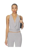 Superdown Libbie Drape Top In White