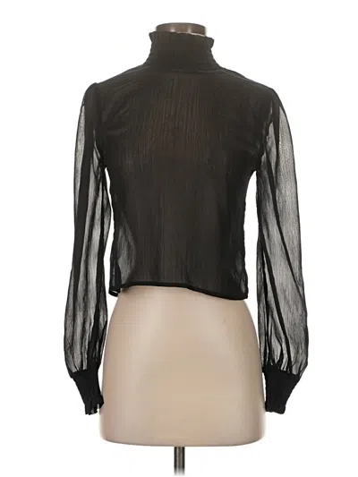 Pre-owned Superdown Long Sleeve Blouse In Black