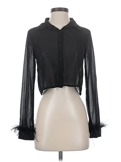 Superdown Long Sleeve Blouse In Black