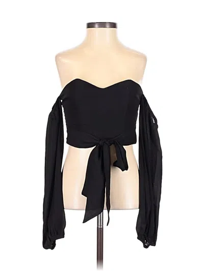 Pre-owned Superdown Long Sleeve Blouse In Black