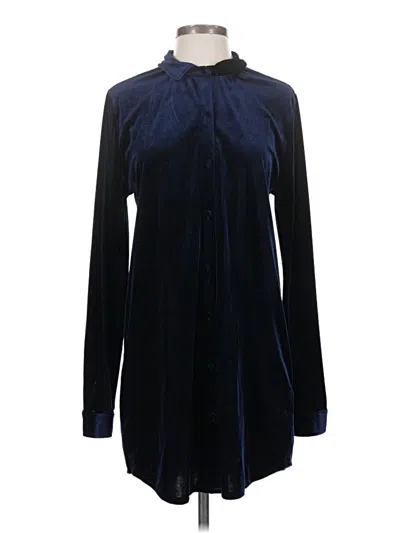 Pre-owned Superdown Long Sleeve Blouse In Blue