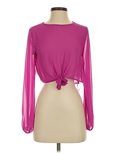 Pre-owned Superdown Long Sleeve Blouse In Pink