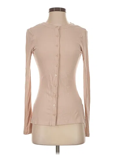 Pre-owned Superdown Long Sleeve Blouse In Tan