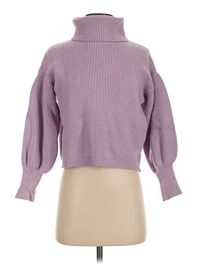 Pre-owned Superdown Long Sleeve Top Purple Turtleneck Tops