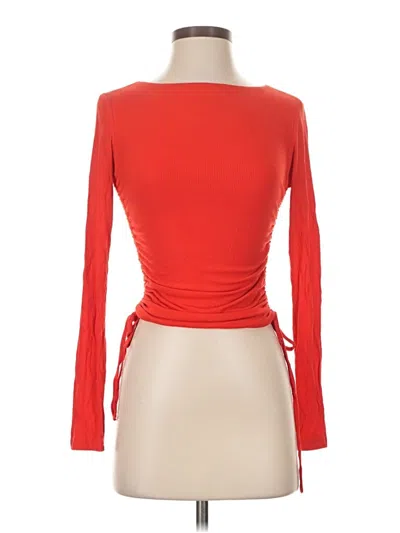 Pre-owned Superdown Long Sleeve Top Red Boatneck Tops
