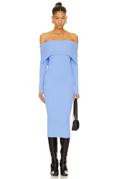 Superdown Loraine Midi Dress In Blue