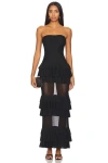 Superdown Lorenza Maxi Dress In Black