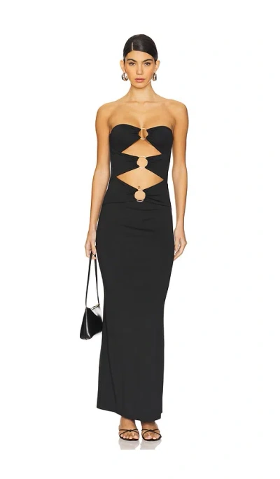 Superdown Luciana Maxi Dress In Black