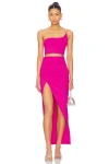 Superdown Lydia Maxi Skirt Set In Hot Pink