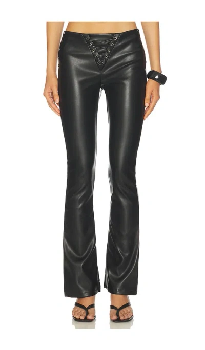 Superdown Mada Faux Leather Pant In Black