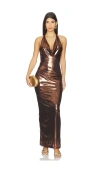 Superdown Mannie Maxi Dress In Brown