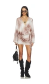 Superdown Maree Drape Mini Dress In Gray