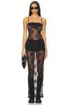 Shop Superdown Mari Sheer Maxi Dress In Black