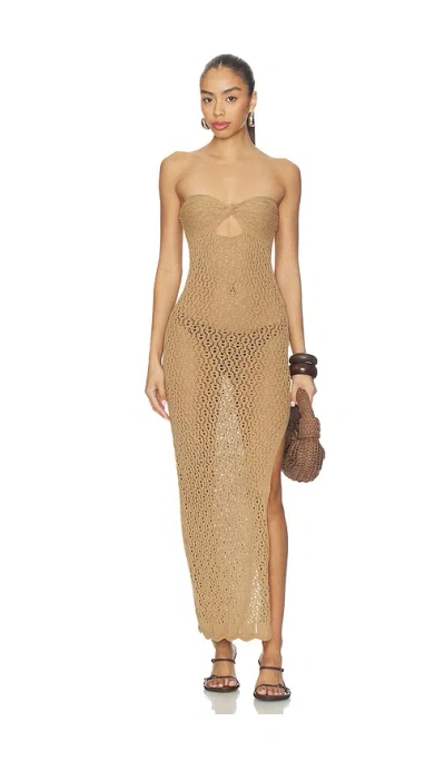 Superdown Marine Maxi Dress In Brown