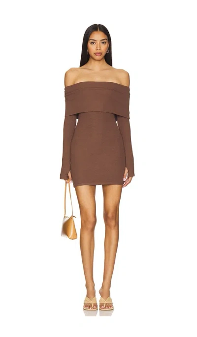 Superdown Marks Mini Dress In 巧克力棕色