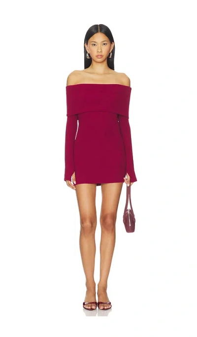 Superdown Marks Mini Dress In Burgundy