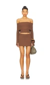 Superdown Marks Skirt Set In Brown