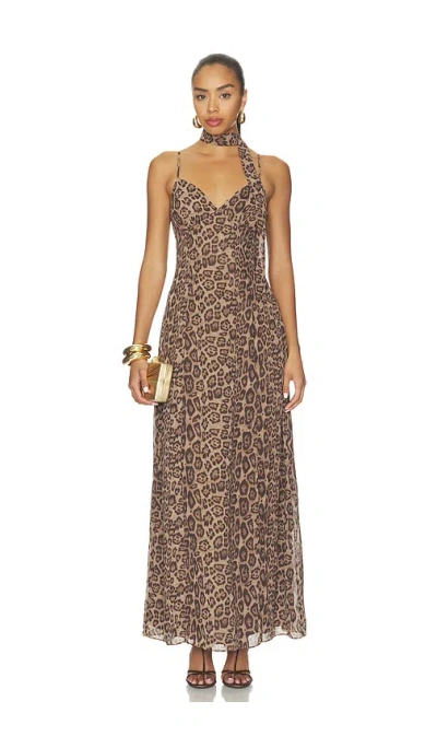 Superdown Marleigh Maxi Dress In Animal Print