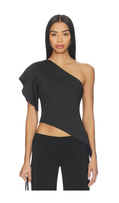 Superdown Marlene Asymmetrical Top In Black