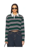 Superdown Mason Top In 海军蓝 & 绿色