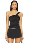 Superdown Maurie Twisted Top In Black
