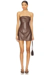 Superdown Mckay Mini Dress In Brown