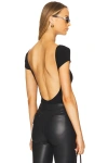 Superdown Melisa Low Back Bodysuit In Black