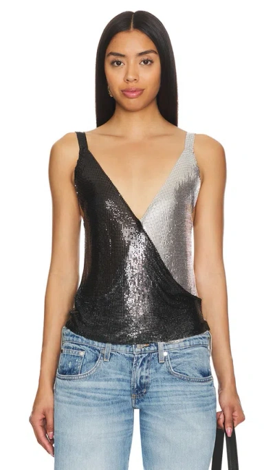 Superdown Mikaela Top In Black & Silver