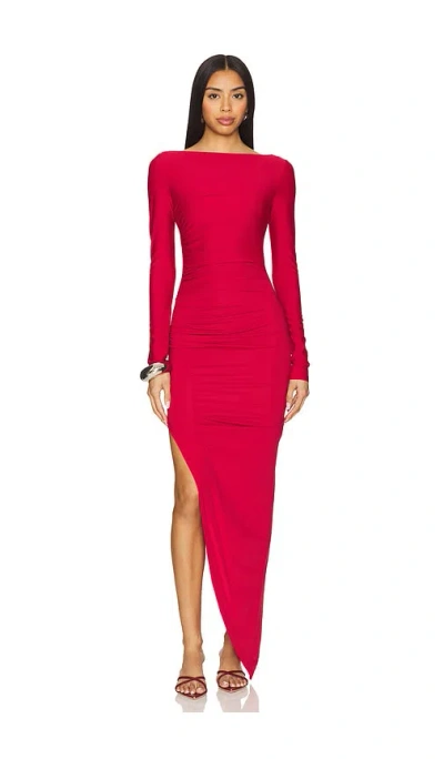 Superdown Milly Maxi Dress In Dark Red