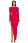 Superdown Milly Maxi Dress In Dark Red