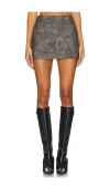 Superdown Minta Faux Leather Skirt In Grey