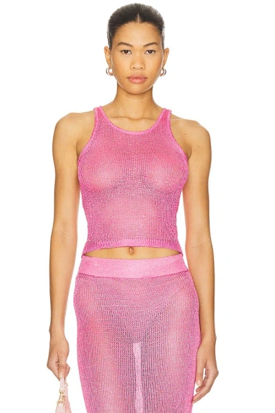 Superdown Miranda Knit Top In Pink